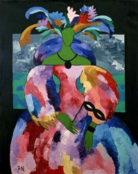 Den Gröna Damen, olja, duk, 118 x 89, 1995