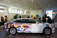 AUDI bilmodell med dekorativ målning av Natalia Pankova